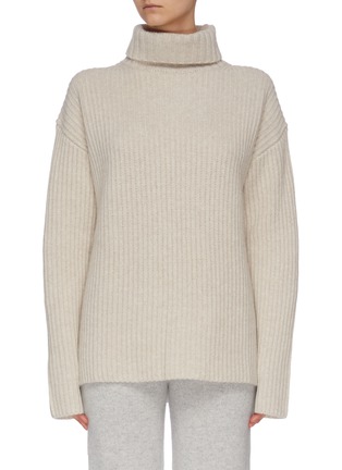 Main View - Click To Enlarge - JOSEPH - Turtleneck ribbed cashmere sweater