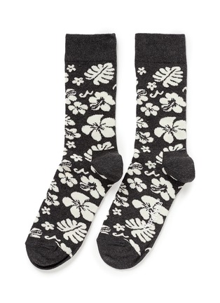 Main View - Click To Enlarge - HAPPY SOCKS - Hawaii flower socks