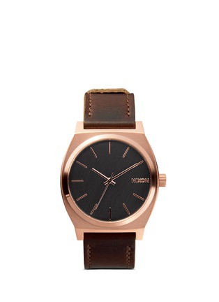 Main View - Click To Enlarge - NIXON - 'The Time Teller' leather strap watch
