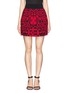 Main View - Click To Enlarge - ALEXANDER MCQUEEN - Patchwork jacquard pleat skirt