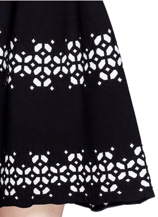 Detail View - Click To Enlarge - ALEXANDER MCQUEEN - Geometric jacquard dress