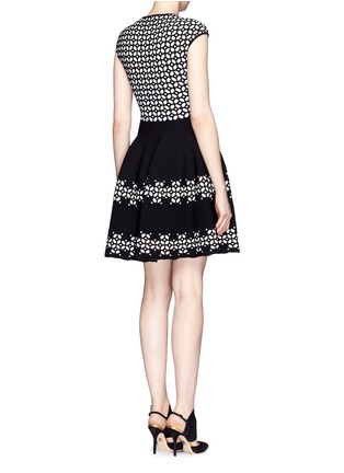 Back View - Click To Enlarge - ALEXANDER MCQUEEN - Geometric jacquard dress