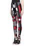 Front View - Click To Enlarge - ALEXANDER MCQUEEN - Geometric leggings