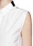 Detail View - Click To Enlarge - 3.1 PHILLIP LIM - Contrast grosgrain collar sleeveless shirt