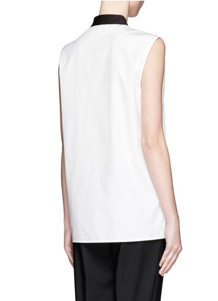 Back View - Click To Enlarge - 3.1 PHILLIP LIM - Contrast grosgrain collar sleeveless shirt