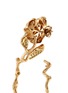 Detail View - Click To Enlarge - LYDIA COURTEILLE - 'Flower and Branch' garnet 18k yellow gold rose hoop earrings