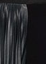 Detail View - Click To Enlarge - NEIL BARRETT - Plissé pleat eco leather mix skirt