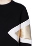 Detail View - Click To Enlarge - NEIL BARRETT - Metallic geometric panel sweatshirt