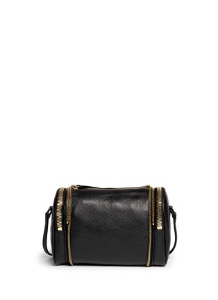 Back View - Click To Enlarge - KARA - 'Double date' convertible leather crossbody bag