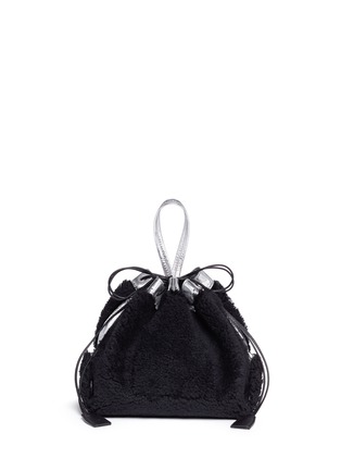 Main View - Click To Enlarge - KARA - Shearling leather rice pouch