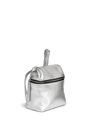 Front View - Click To Enlarge - KARA - Metallic small leather backpack