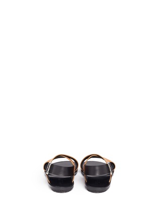 Back View - Click To Enlarge -  - Criss-cross leather sandals