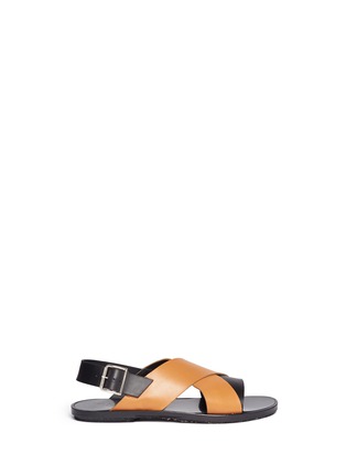 Main View - Click To Enlarge -  - Criss-cross leather sandals