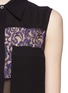 Detail View - Click To Enlarge - MC Q - Lace trim sheer sleeveless shirt