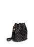Front View - Click To Enlarge - ALEXANDER MCQUEEN - 'Padlock Secchiello' stud leather bucket bag