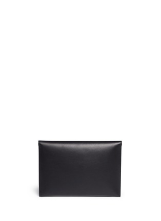 Back View - Click To Enlarge - ALEXANDER MCQUEEN - Skull clasp leather envelope clutch