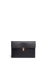 Main View - Click To Enlarge - ALEXANDER MCQUEEN - Skull clasp leather envelope clutch