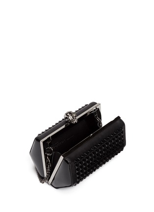 Detail View - Click To Enlarge - ALEXANDER MCQUEEN - Stud leather hexagon box clutch