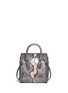 Back View - Click To Enlarge - ALEXANDER MCQUEEN - 'Heroine' mini python leather satchel