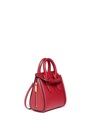 Front View - Click To Enlarge - ALEXANDER MCQUEEN - 'Heroine' mini saffiano leather satchel