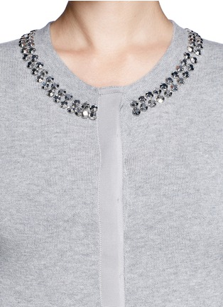 Detail View - Click To Enlarge - DIANE VON FURSTENBERG - Donna' jewel neck cropped cardigan