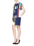 Figure View - Click To Enlarge - DIANE VON FURSTENBERG - 'Kelsey' puzzle print dress