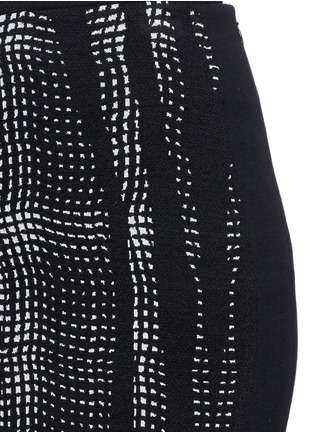Detail View - Click To Enlarge - DIANE VON FURSTENBERG - 'Panel Marta' wave check jacquard pencil skirt