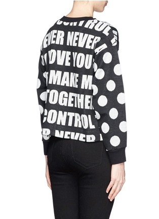Back View - Click To Enlarge - SANDRO - 'Thao' slogan intarsia sweater