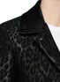 Detail View - Click To Enlarge - SANDRO - 'Mellow' leather collar leopard print coat