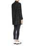 Back View - Click To Enlarge - SANDRO - 'Mellow' leather collar leopard print coat