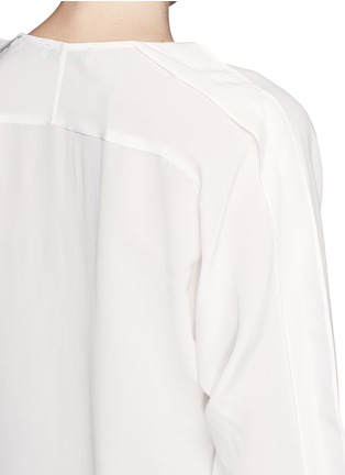 Detail View - Click To Enlarge - SANDRO - V-neck silk shirt
