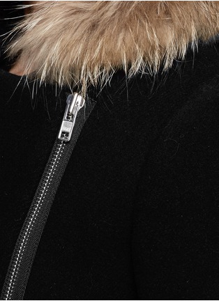 Detail View - Click To Enlarge - SANDRO - 'Mary' racoon fur collar coat 