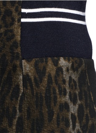 Detail View - Click To Enlarge - SANDRO - Elastic side leopard print skirt