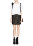 Figure View - Click To Enlarge - SANDRO - Elastic side leopard print skirt