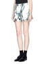 Front View - Click To Enlarge - MAJE - 'Gambette' print bloomer shorts