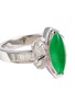 Detail View - Click To Enlarge - SAMUEL KUNG - Diamond marquise cut jade 18k white gold ring