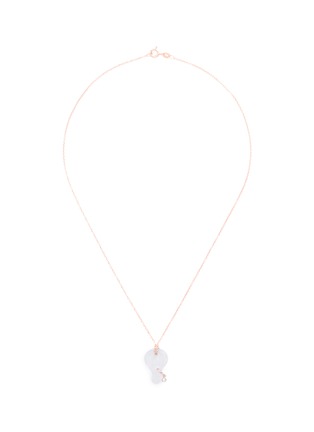 Main View - Click To Enlarge - SAMUEL KUNG - 'Balloon' diamond jade 18k rose gold pendant