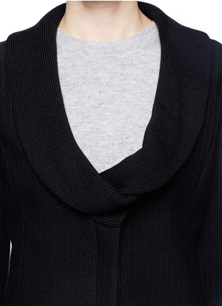 Detail View - Click To Enlarge - ARMANI COLLEZIONI - Shawl lapel knit jacket