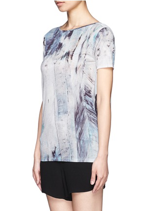 Front View - Click To Enlarge - HELMUT LANG - Tidal print cowl back T-shirt