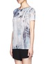 Front View - Click To Enlarge - HELMUT LANG - Tidal print cowl back T-shirt