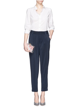 Figure View - Click To Enlarge - ALICE & OLIVIA - Arthur high-waist silk-blend cropped pants
