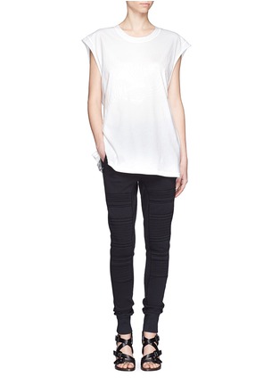 Figure View - Click To Enlarge - 3.1 PHILLIP LIM - Tidal waves foiled muscle tank top