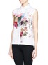 Front View - Click To Enlarge - PREEN BY THORNTON BREGAZZI - Mana floral collage print sleeveless shirt