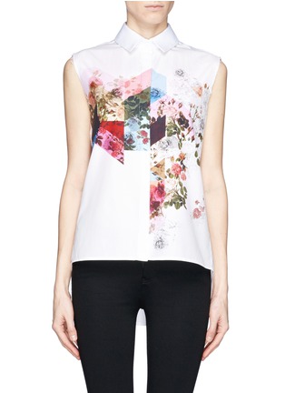 Main View - Click To Enlarge - PREEN BY THORNTON BREGAZZI - Mana floral collage print sleeveless shirt