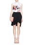 Figure View - Click To Enlarge - PREEN BY THORNTON BREGAZZI - Mana floral collage print sleeveless shirt