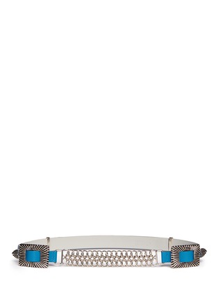 Main View - Click To Enlarge - TOGA ARCHIVES - Square buckle chain leather belt