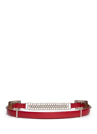 Back View - Click To Enlarge - TOGA ARCHIVES - Square buckle chain leather belt