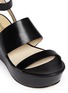 Detail View - Click To Enlarge - MICHAEL KORS - 'Poesy' platform wedge leather sandals