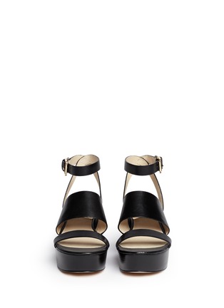 Figure View - Click To Enlarge - MICHAEL KORS - 'Poesy' platform wedge leather sandals