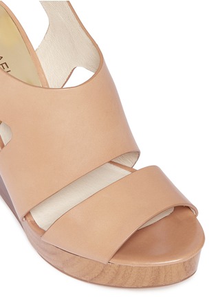Detail View - Click To Enlarge - MICHAEL KORS - 'Carla' leather platform wedge sandals